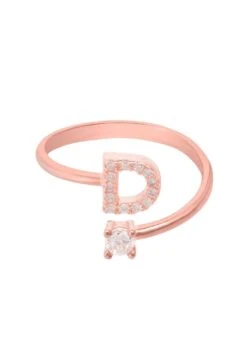 Latelita Initial Ring Rosegold D