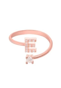 Latelita Initial Ring Rosegold E