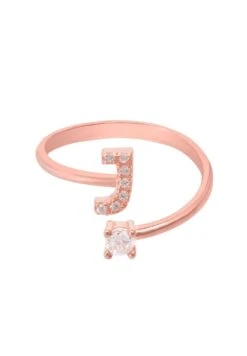 Latelita Initial Ring Rosegold J