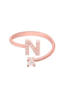 Latelita Initial Ring Rosegold N