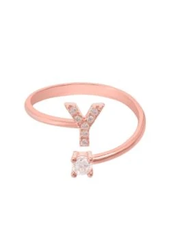 Latelita Initial Ring Rosegold Y