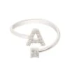 Latelita Initial Ring Silver A -Latelitla Store initial ring silver a 263081