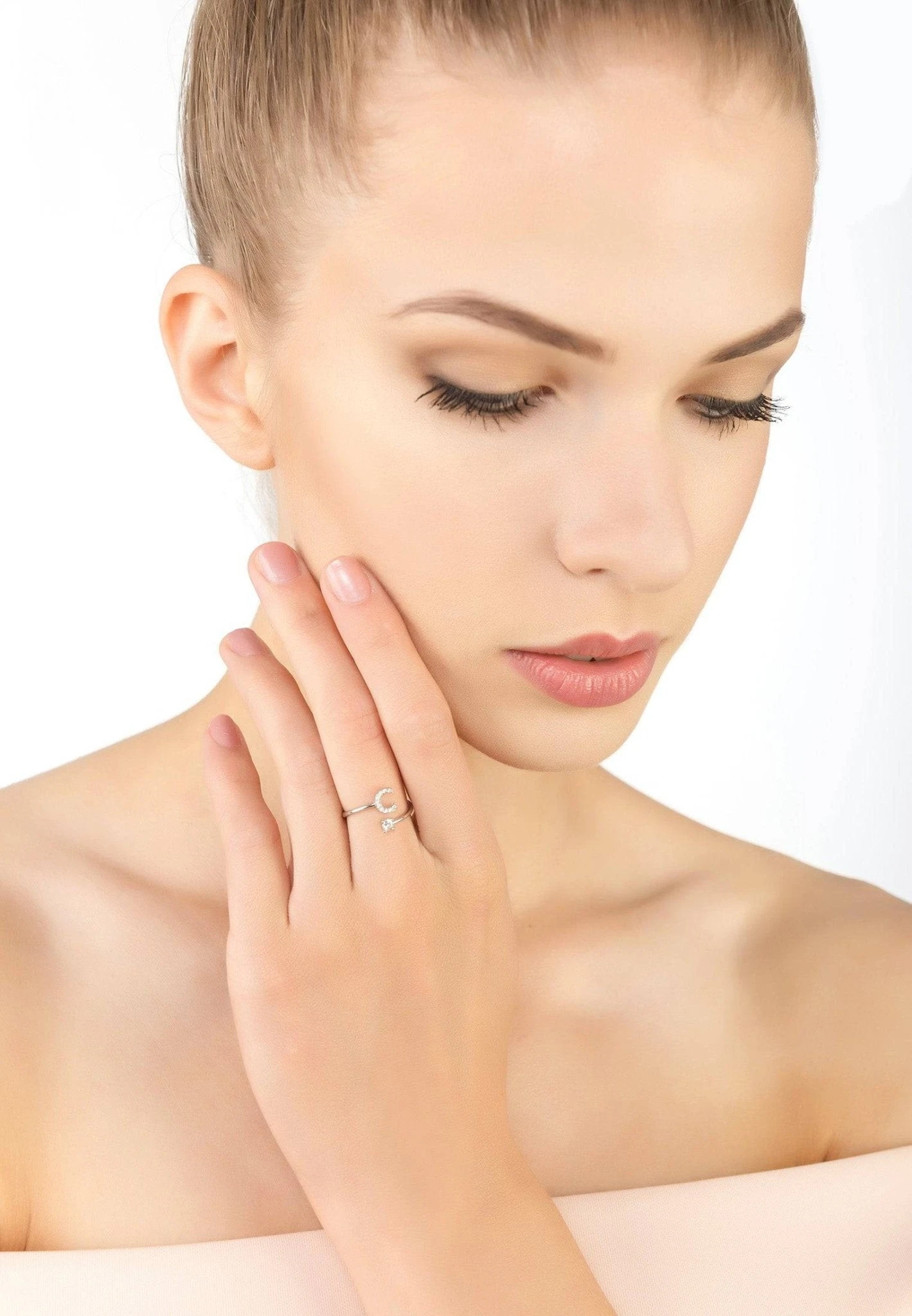 Latelita Initial Ring Silver C 4 Latelita Initial Ring Silver C - Image 2