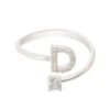Latelita Initial Ring Silver D -Latelitla Store initial ring silver d 436768
