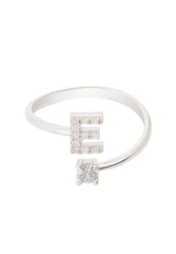 Latelita Initial Ring Silver E
