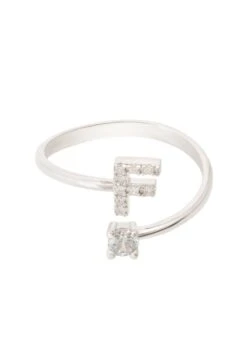 Latelita Initial Ring Silver F
