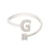 Latelita Initial Ring Silver G -Latelitla Store initial ring silver g 971789