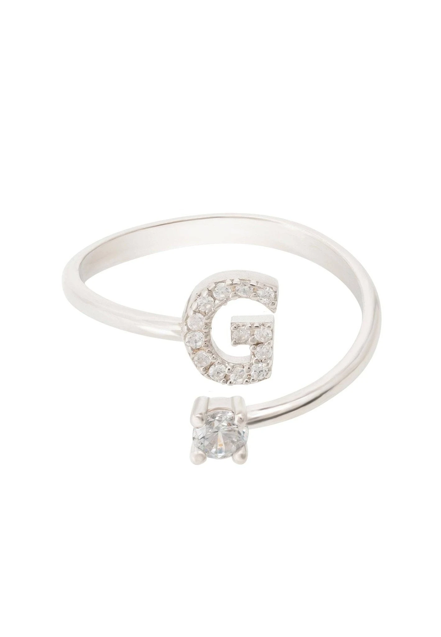 Latelita Initial Ring Silver G 3 Latelita Initial Ring Silver G