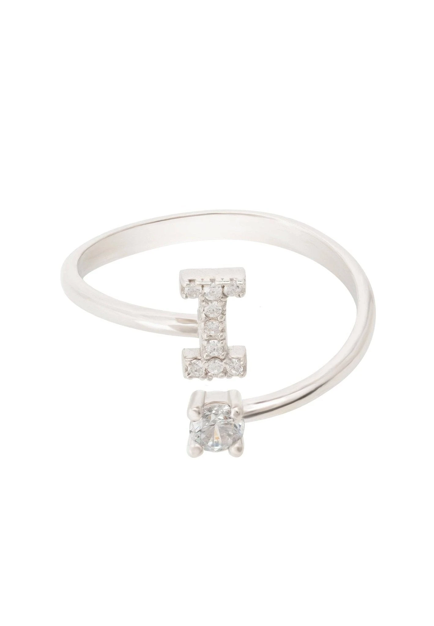 Latelita Initial Ring Silver I 3 Latelita Initial Ring Silver I