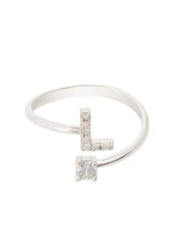 Latelita Initial Ring Silver L