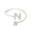 Latelita Initial Ring Silver N -Latelitla Store initial ring silver n 362408