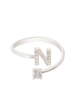 Latelita Initial Ring Silver N