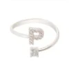 Latelita Initial Ring Silver P -Latelitla Store initial ring silver p 633432