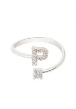 Latelita Initial Ring Silver P
