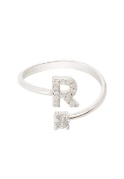 Latelita Initial Ring Silver R