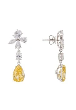 Latelita Isabella Drop Earrings Silver Citrine -Latelitla Store isabella drop earrings silver citrine 139921