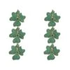 Latelita Jasmine Flower Triple Drop Earrings Gold Emerald Green -Latelitla Store jasmine flower triple drop earrings gold emerald green 810282