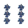 Latelita Jasmine Flower Triple Drop Earrings Gold Sapphire Blue -Latelitla Store jasmine flower triple drop earrings gold sapphire blue 541149