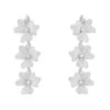 Latelita Jasmine Flower Triple Drop Earrings Silver -Latelitla Store jasmine flower triple drop earrings silver 833411