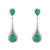 Latelita Lady Jane Pendulum Drop Earrings Silver Colombian Emerald -Latelitla Store lady jane pendulum drop earrings silver colombian emerald 597969