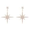 Latelita Large Star Burst Drop Earrings Rosegold -Latelitla Store large star burst drop earrings rosegold 325192