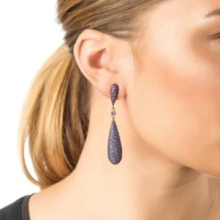 Latelita Coco`S Long Drop Earrings Amethyst Purple Cz -Latelitla Store latelita cocos long drop earrings amethyst purple cz 358594