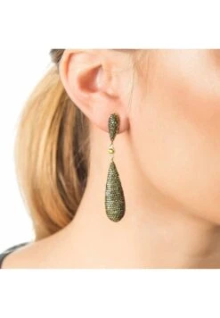 Latelita Coco`S Long Drop Earrings Peridot Green Cz -Latelitla Store latelita cocos long drop earrings peridot green cz 316005