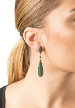 Latelita Long Drop Earrings Emerald Green Cz -Latelitla Store latelita long drop earrings emerald green cz 202544