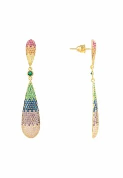 Latelita Long Drop Earrings Rainbow Gold -Latelitla Store latelita long drop earrings rainbow gold 984166
