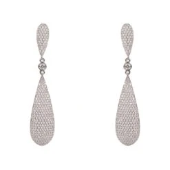 Latelita Long Drop Earrings Silver