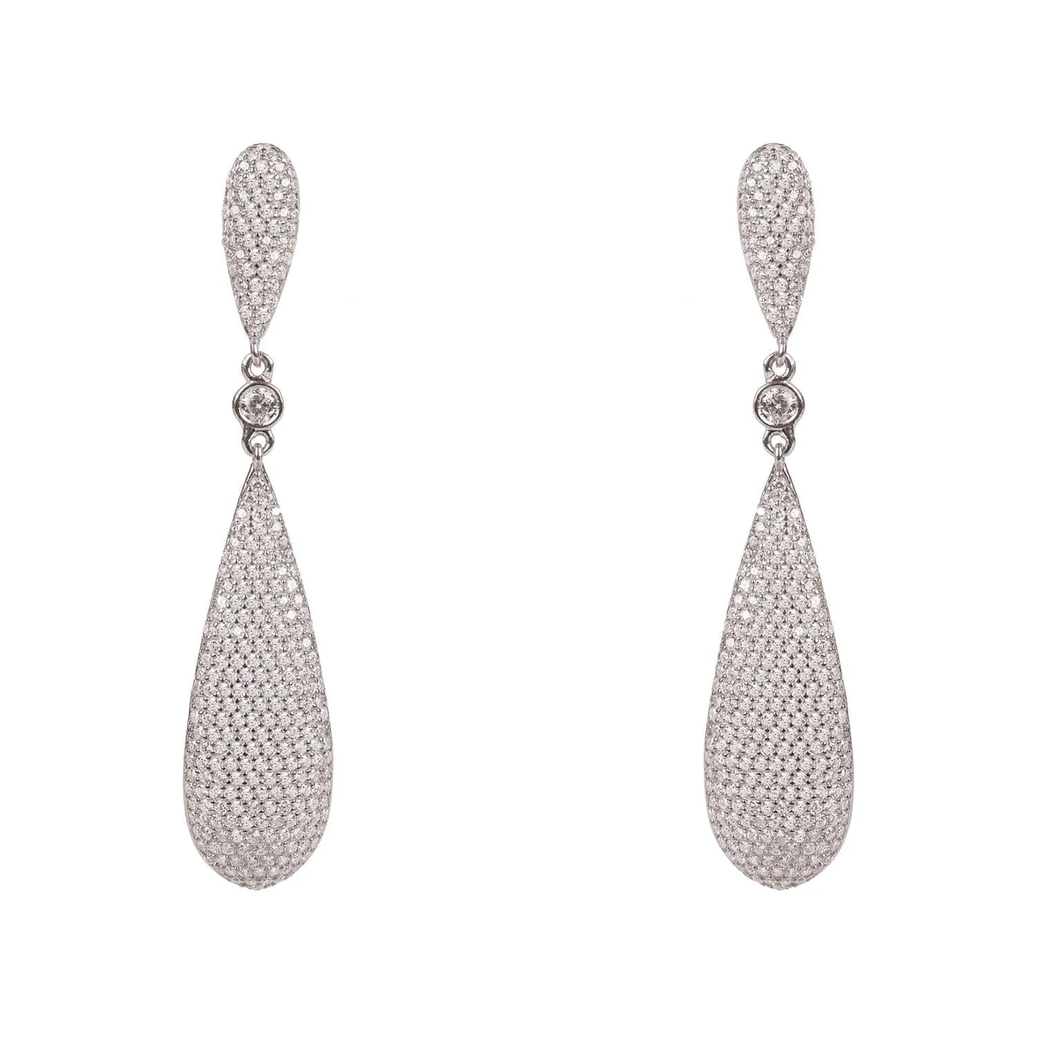 Latelita Long Drop Earrings Silver 3 Latelita Long Drop Earrings Silver