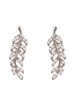 Latelita Leaf Ear Climbers Silver -Latelitla Store leaf ear climbers silver 178883