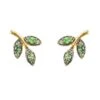 Latelita Leaf Stud Earrings Tsavorite Green Gold 2 Latelita Leaf Stud Earrings Tsavorite Green Gold -Latelitla Store leaf stud earrings tsavorite green gold 798125