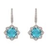 Latelita Lilian Flower Gemstone Earrings Silver Blue Topaz -Latelitla Store lilian flower gemstone earrings silver blue topaz 996645