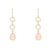 Latelita Linked Gemstone Drop Earrings Rose Gold Rose Quartz -Latelitla Store linked gemstone drop earrings rose gold rose quartz 326846