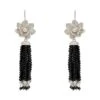 Latelita Lotus Flower Tassel Black Spinel Earrings Silver 2 Latelita Lotus Flower Tassel Black Spinel Earrings Silver -Latelitla Store lotus flower tassel black spinel earrings silver 538222