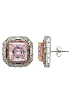 Latelita Madeleine Large Stud Earrings Silver Pink Morganite -Latelitla Store madeleine large stud earrings silver pink morganite 538582