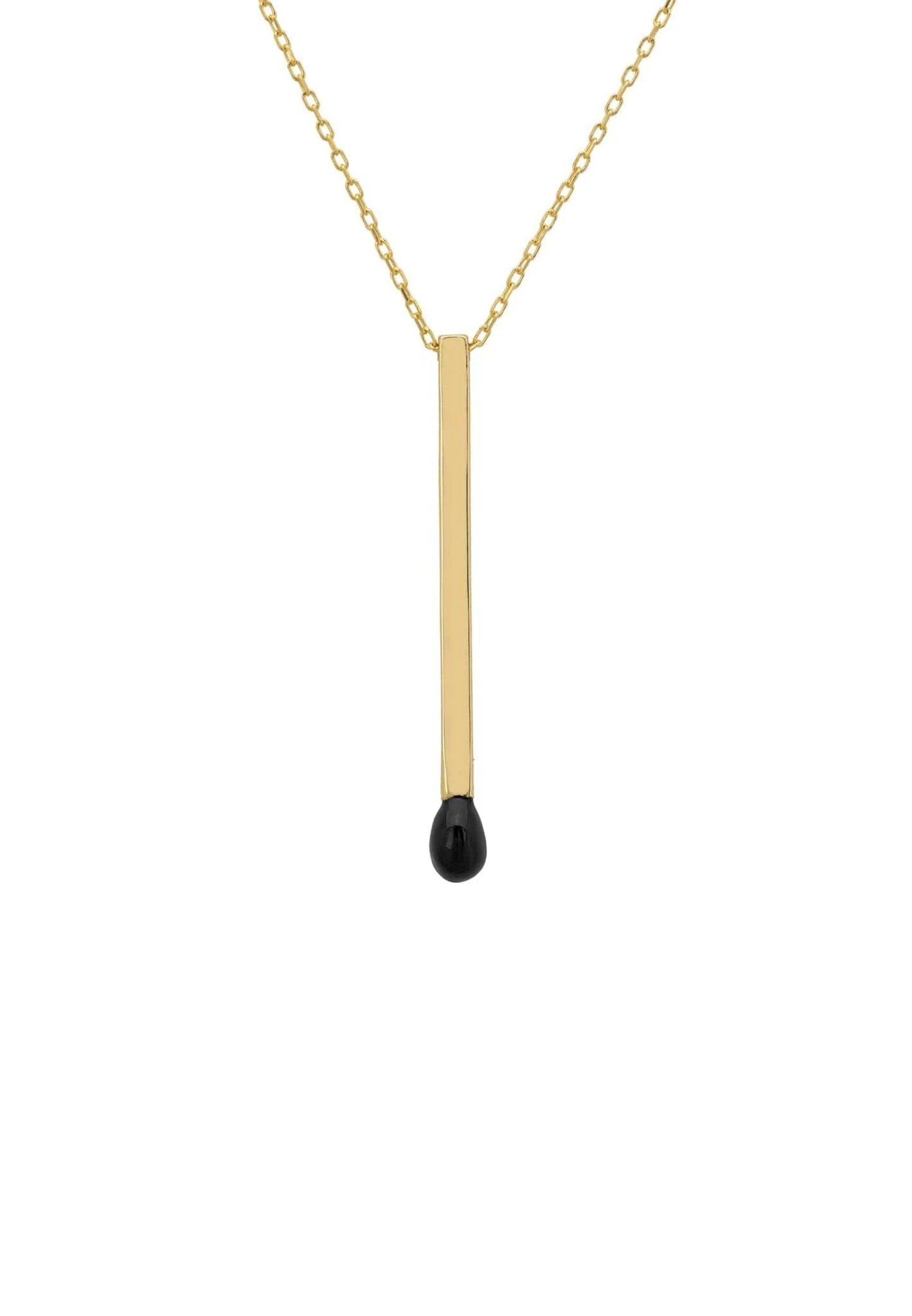 Latelita Matchstick Pendant Necklace Gold 3 Latelita Matchstick Pendant Necklace Gold