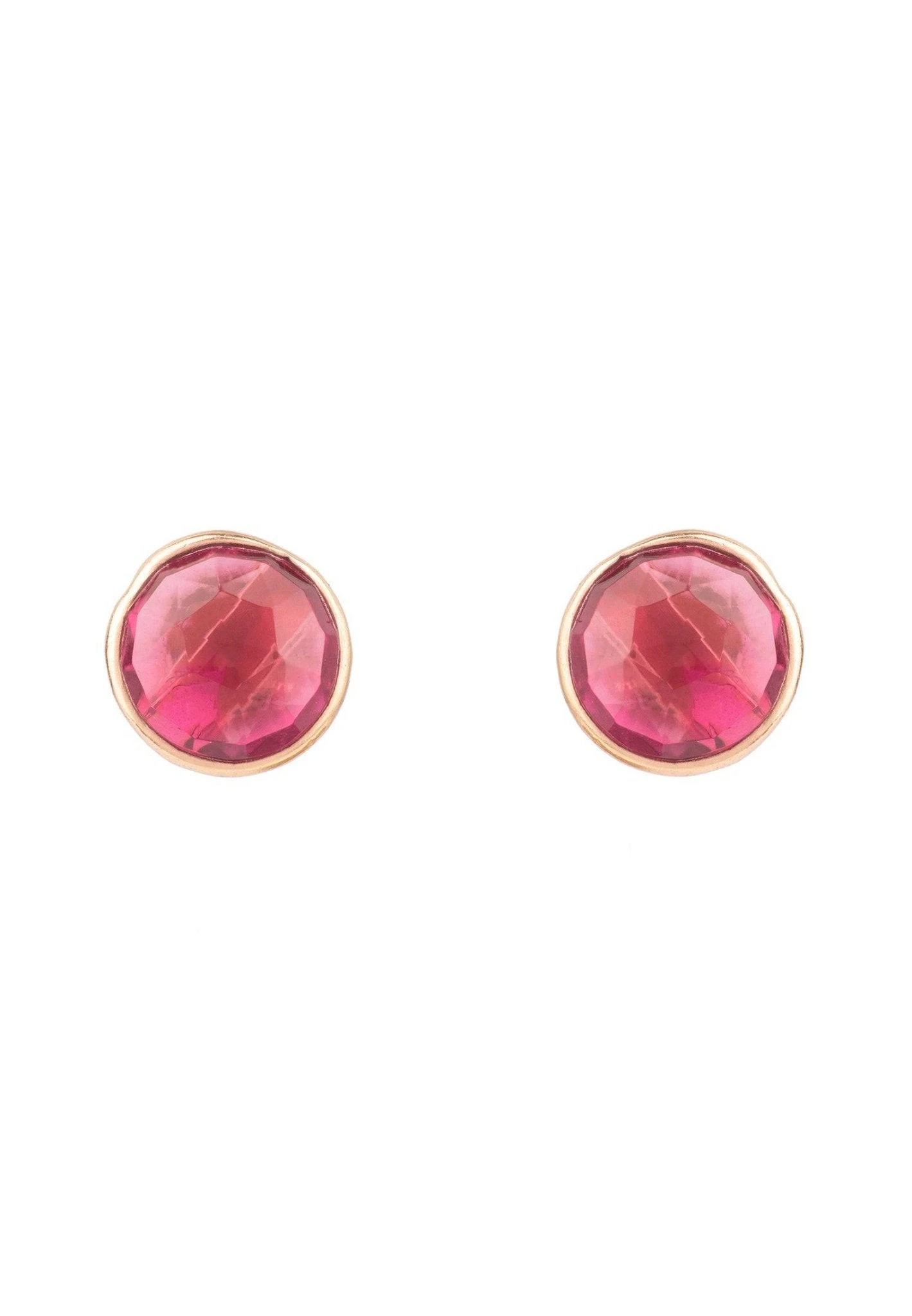 Latelita Medium Circle Gemstone Earrings Rosegold Pink Tourmaline 3 Latelita Medium Circle Gemstone Earrings Rosegold Pink Tourmaline