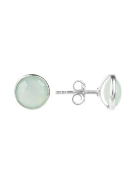 Latelita Medium Circle Gemstone Earrings Silver Aqua Chalcedony 8 Latelita Medium Circle Gemstone Earrings Silver Aqua Chalcedony -Latelitla Store medium circle gemstone earrings silver aqua chalcedony 634344