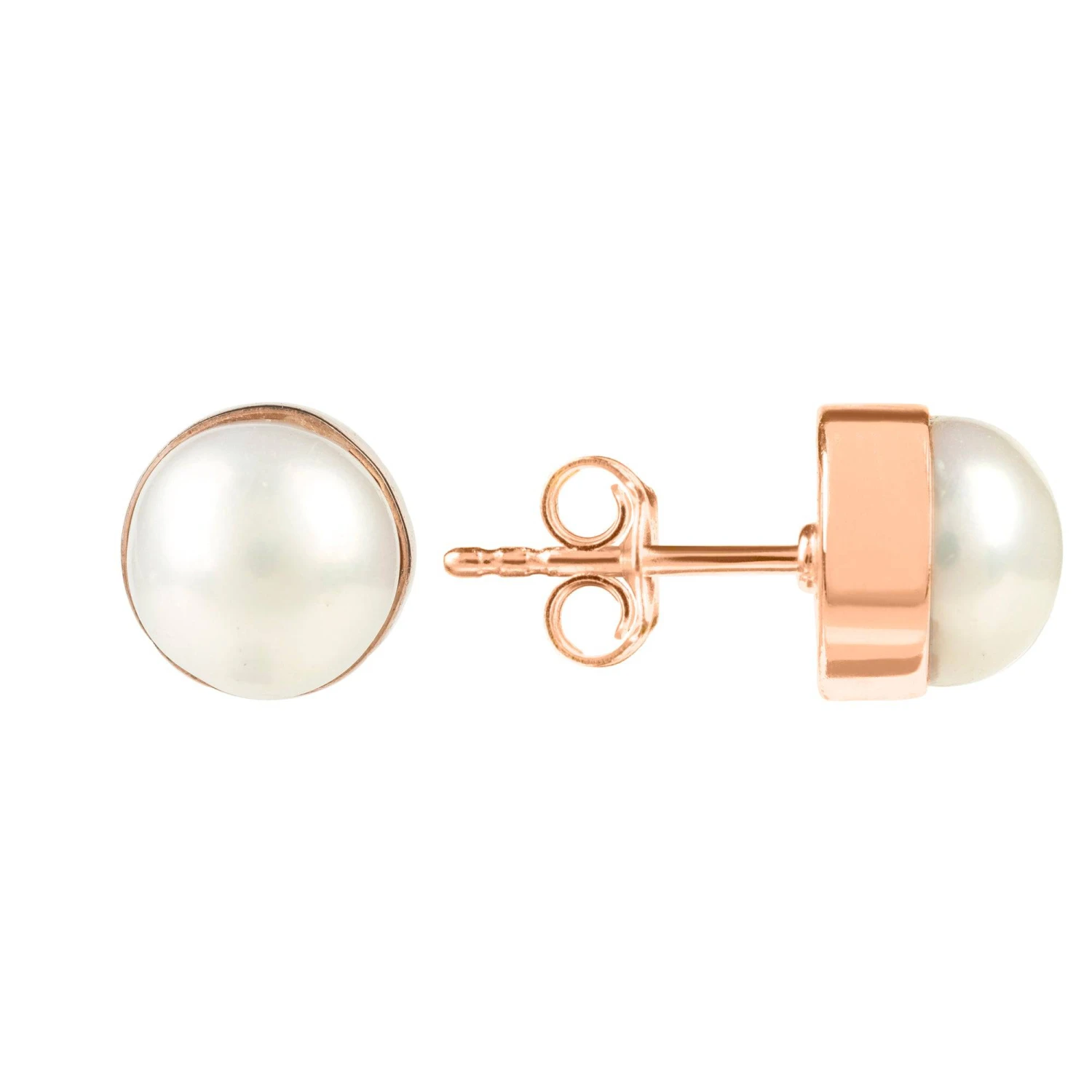 Latelita Medium Circle Gemstone Rosegold Pearl 4 Latelita Medium Circle Gemstone Rosegold Pearl - Image 2