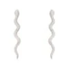 Latelita Medusa Long Serpent Stud Earrings Silver -Latelitla Store medusa long serpent stud earrings silver 734271