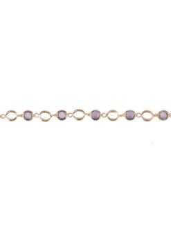 Latelita Milan Link Gemstone Bracelet Rose Gold Amethyst -Latelitla Store milan link gemstone bracelet rose gold amethyst 407564