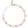 Latelita Milan Link Gemstone Bracelet Rose Gold Pink Tourmaline -Latelitla Store milan link gemstone bracelet rose gold pink tourmaline 608524