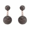 Latelita Monaco Sphere Drop Earrings Rosegold Chocolate Brown Cz -Latelitla Store monaco sphere drop earrings rosegold chocolate brown cz 514416