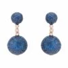 Latelita Monaco Sphere Drop Earrings Rosegold Sapphire Blue Cz -Latelitla Store monaco sphere drop earrings rosegold sapphire blue cz 577102