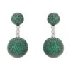 Latelita Monaco Sphere Drop Earrings Silver Emerald Green Cz 1 Latelita Monaco Sphere Drop Earrings Silver Emerald Green Cz -Latelitla Store monaco sphere drop earrings silver emerald green cz 120677