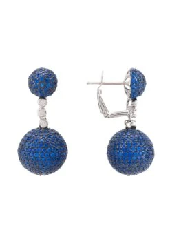 Latelita Monaco Sphere Drop Earrings Silver Sapphire Blue Cz 8 Latelita Monaco Sphere Drop Earrings Silver Sapphire Blue Cz -Latelitla Store monaco sphere drop earrings silver sapphire blue cz 541221