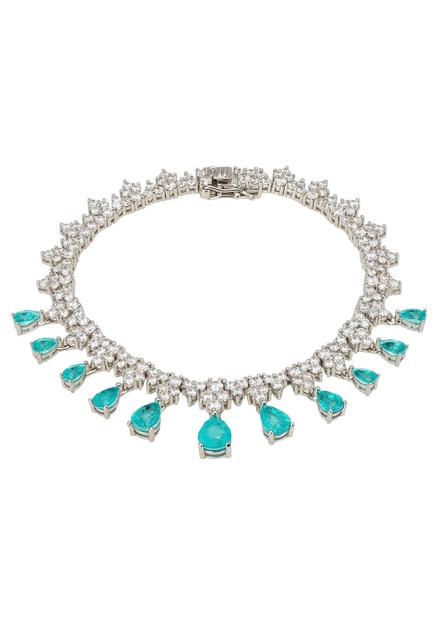 Latelita Monroe Gemstone Tennis Bracelet Paraiba Tourmaline Silver 3 Latelita Monroe Gemstone Tennis Bracelet Paraiba Tourmaline Silver