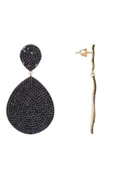 Latelita Monte Carlo Earrings Gold Black Zircon -Latelitla Store monte carlo earrings gold black zircon 335180